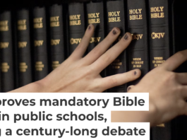 Texas’ new list of required readings for public schools, which includes biblical stories and excerpts, will begin to take effect in 2030. AP Photo/David Goldman